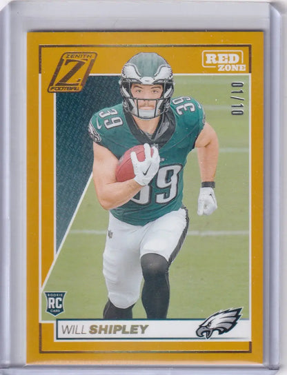 2024 Panini Zenith Gold Red Zone 1/10 #198 Will Shipley - Philadelphia Eagles