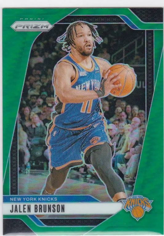 2024 PRIZM #217 JALEN BRUNSON GREEN- NEW YORK KNCIKS - Trading Card