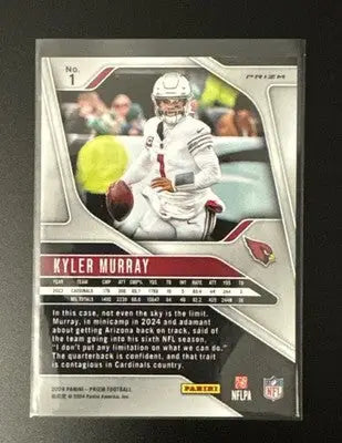 2024 Prizm Kyler Murray #1 Red & Black Checkerboard Prizm Arizona Cardinals - Trading Card