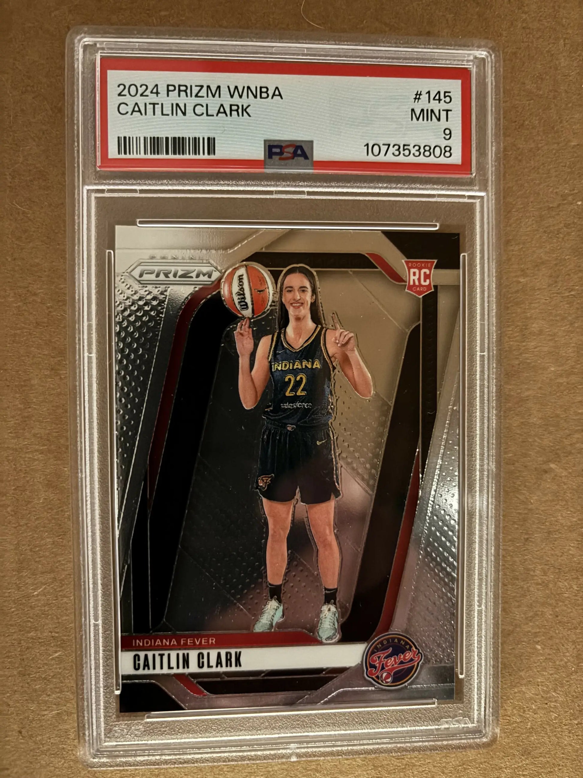 Graded Prizm WNBA Caitlin Clark Rookie Card 2024 PSA 9 #145 for collectors