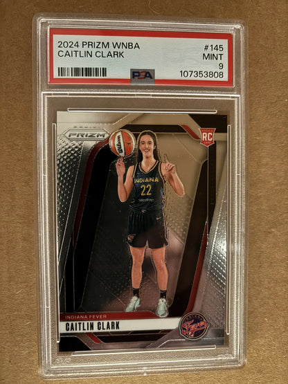 Graded Prizm WNBA Caitlin Clark Rookie Card 2024 PSA 9 #145 for collectors