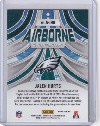 2024 Rookies and Stars Airborne Red Plaid #A-JHS Jalen Hurts - Eagles - Unknown