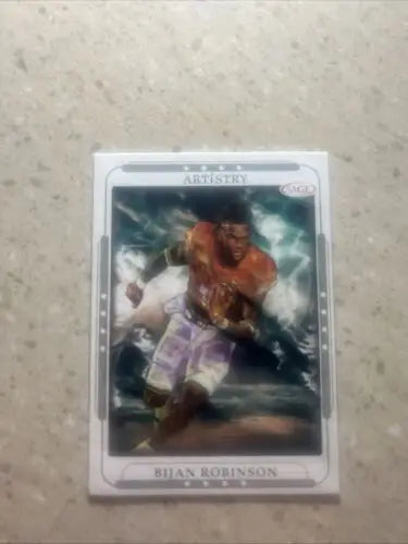 Bijan Robinson football card from the 2024 Sage Artistry trading cards collection