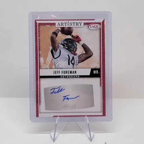 Sage Artistry Jeff Foreman autographed football trading card Arkansas State Raiders