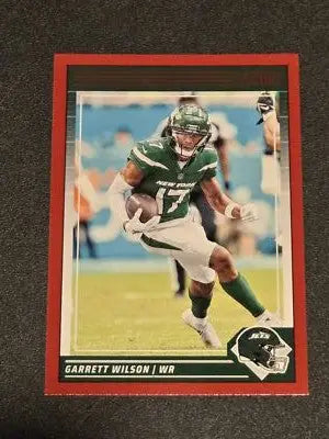 Garrett Wilson football card from 2024 Score #219 Garrett Wilson Red featuring Wilson Red design
