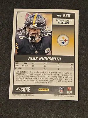 Alex Highsmith football card 2024 Score #238 Highsmith Red collectible image