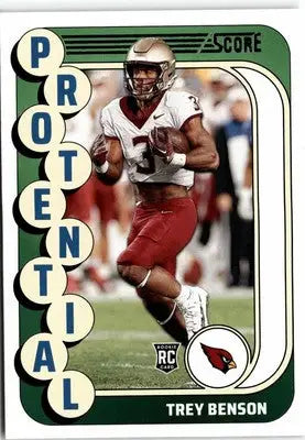 2024 Score Trey Benson Protential football card featuring Trey Benson collection