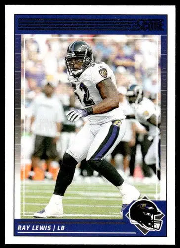 Original gloss Ray Lewis football card from 2024 Score showcasing Mint Ravens collectible