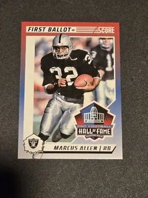 Marcus Allen football card from 2024 Score Ballot Pink Los Angeles Raiders collectible