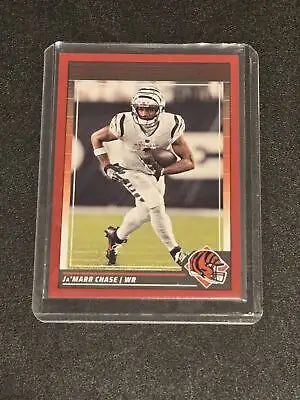 Ja’Marr Chase football card from 2024 Score #56 in vibrant Chase Red design