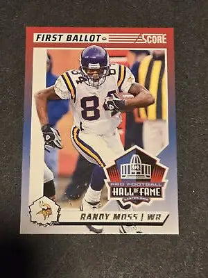 2024 Score Randy Moss football trading card featuring Minnesota Vikings legend