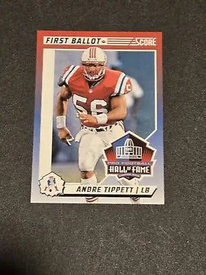 2024 Score Andre Tippett football card in product 8 First Ballot featuring legendary player