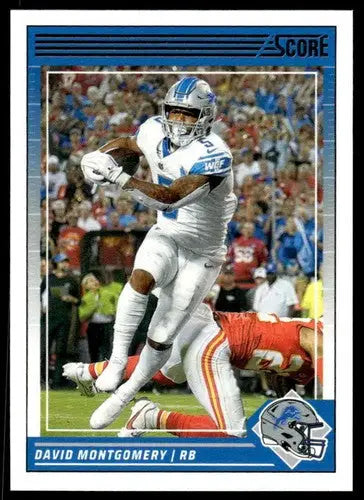Original gloss David Montgomery football card from 2024 Score Lions collection by Simply Sandoval