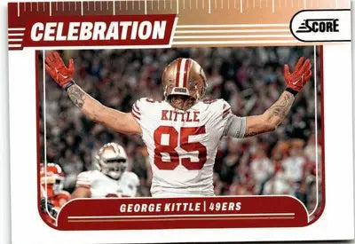 George Kittle football card from 2024 Score Kittle Celebration product