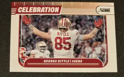 George Kittle football card featuring George Kittle Celebration from 2024 Score series