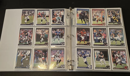 Score Football binder with 250+ trading cards featuring stars and legends in a 1-inch album