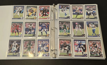 Score Football binder with over 250 trading cards featuring stars and legends