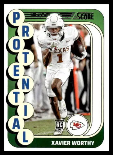 Xavier Worthy rookie card 2024 Score Protential original gloss NM-MT Chiefs ID 75530