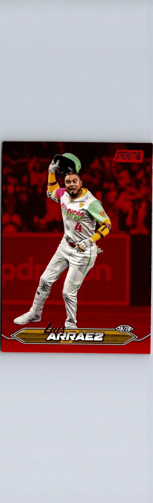 Luis Arraez baseball card 2024 Stadium Club Arraez Red Foil collectible display
