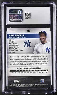 Stadium Club Dave Winfield baseball card 2024 CGC 9 collectible product