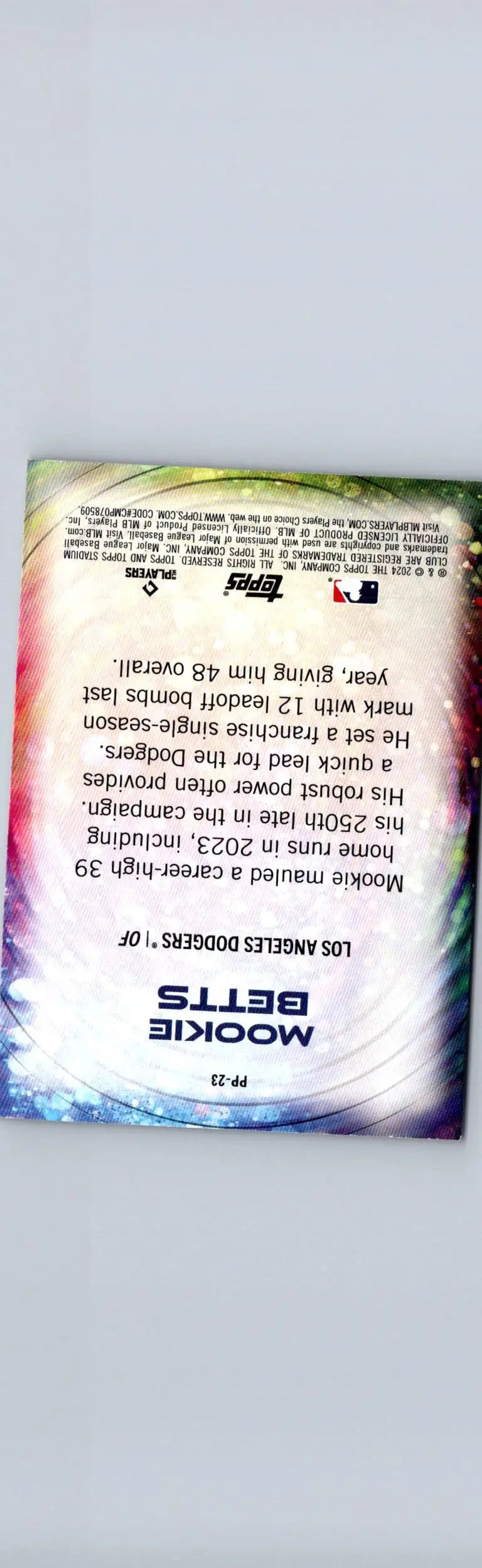 Mookie Betts baseball card from 2024 Stadium Club Betts Power Packed set