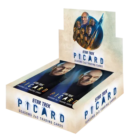 Star Trek Picard trading card display box for 2024 Seasons 2 & 3 with autograph cards