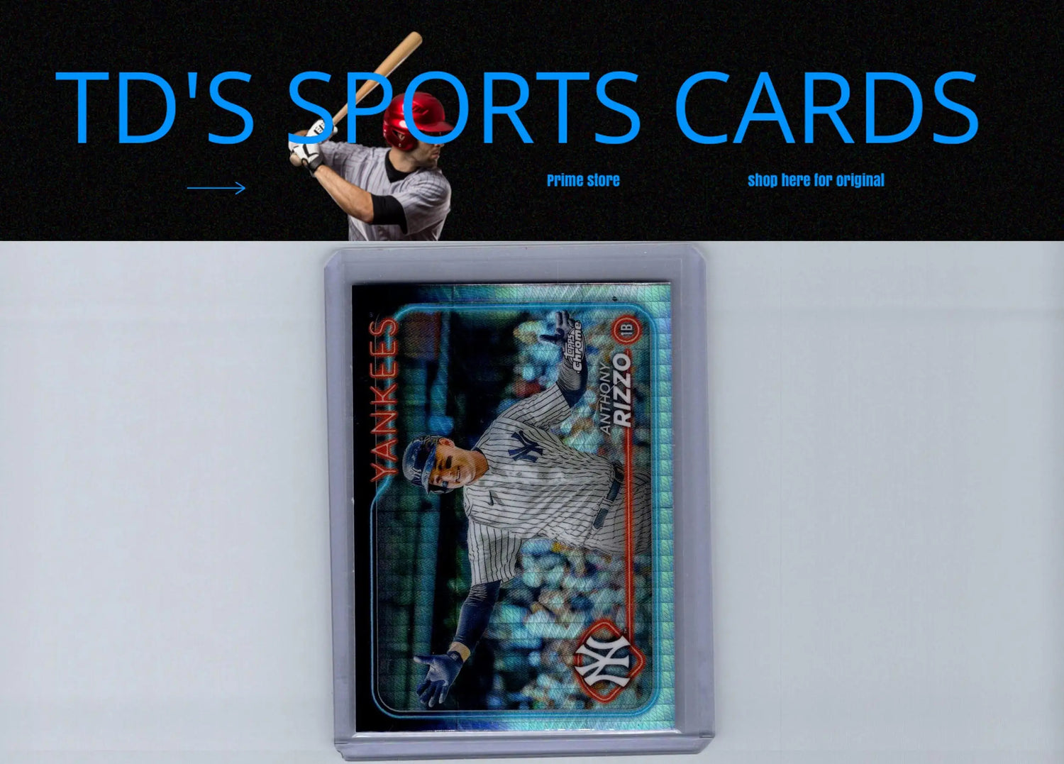 Anthony Rizzo baseball card 2024 Topps #184 with Anthony Rizzo Rainbow Foil
