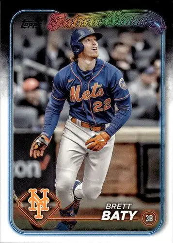 2024 Topps Brett Baty baseball card with original gloss NM-MT Mets ID 76171