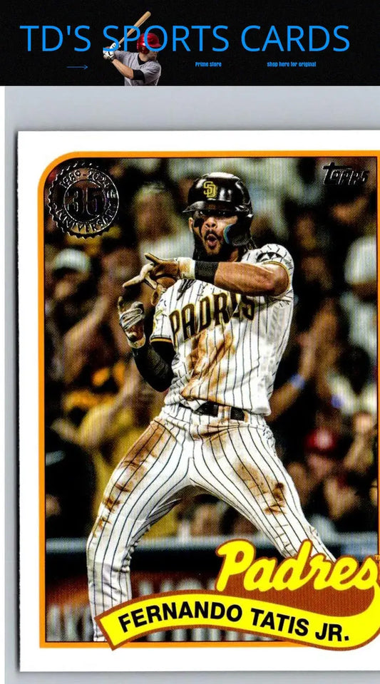 Fernando Tatis Jr. baseball card from 2024 Topps baseball 35th anniversary set