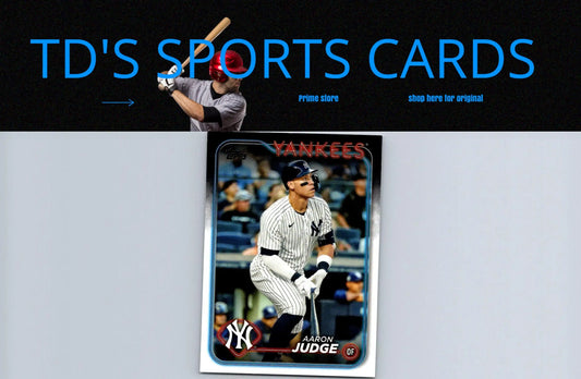 2024 Topps Aaron Judge baseball card featuring Aaron Judge in collectible sports card