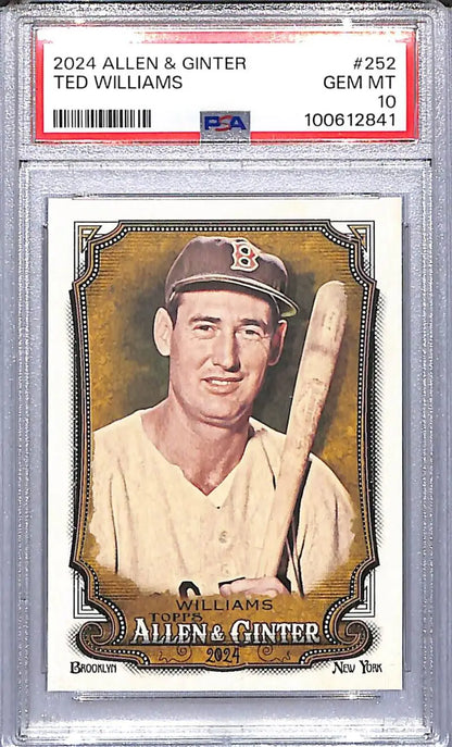 Graded Ted Williams baseball card Boston Red Sox 2024 Topps Allen & Ginter