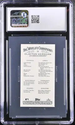 Graded Ginter Clayton Kershaw baseball card from 2024 Topps Allen & Ginter series
