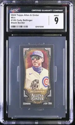 Graded Cody Bellinger black border mini baseball card from 2024 Topps Allen & Ginter