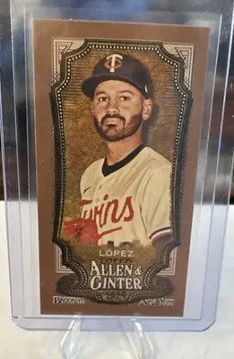 Baseball trading card featuring Minnesota Twins player in 2024 Topps Allen Ginter Mini Gold