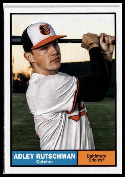 Adley Rutschman baseball card from 2024 Topps Archives featuring Baltimore Orioles player