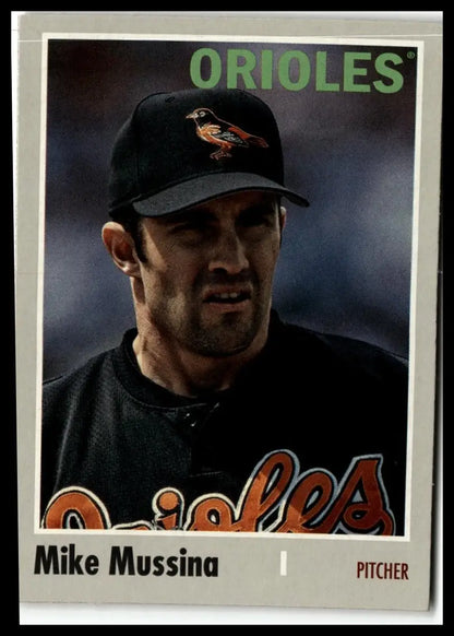 2024 Topps Archives Mike Mussina baseball trading card featuring Orioles player