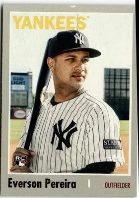 Everson Pereira baseball card from 2024 Topps Archives featuring York Yankees player