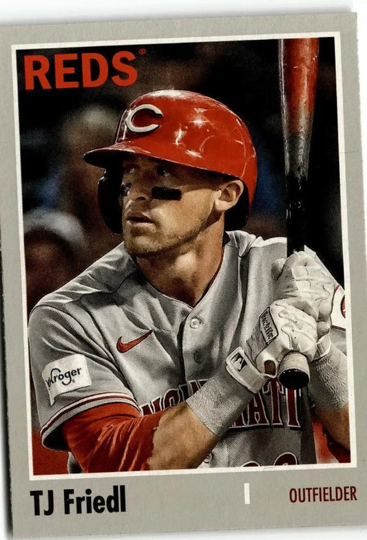 2024 Topps Archives TJ Friedl baseball card showcasing a collectible Friedl baseball card