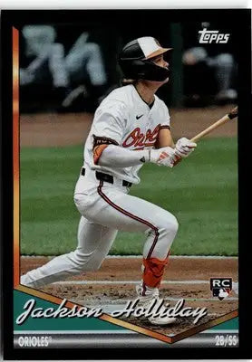 Baseball card of Jackson Holliday with Black Foilboard from 2024 Topps Archives