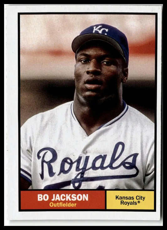 Vintage Bo Jackson baseball card from Kansas City Royals in 2024 Topps Archives collection