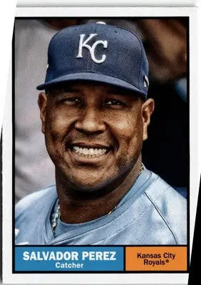 2024 Topps Archives Salvador Perez Kansas City Royals baseball card for collectors