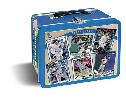 Aaron Judge lunchbox from 2024 Topps Archives Baseball Collector Box with serial numbered parallels