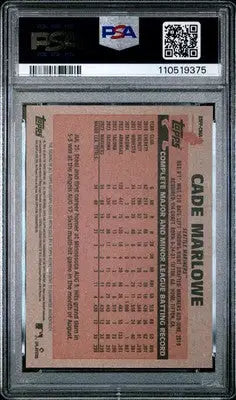 Graded Cade Marlowe baseball trading card from 2024 Topps Archives Fan Favorites Autographs