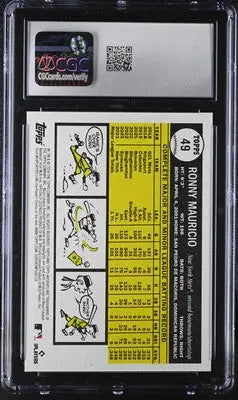 Graded Ronny Mauricio baseball card from 2024 Topps Archives featuring Archives Ronny Mauricio
