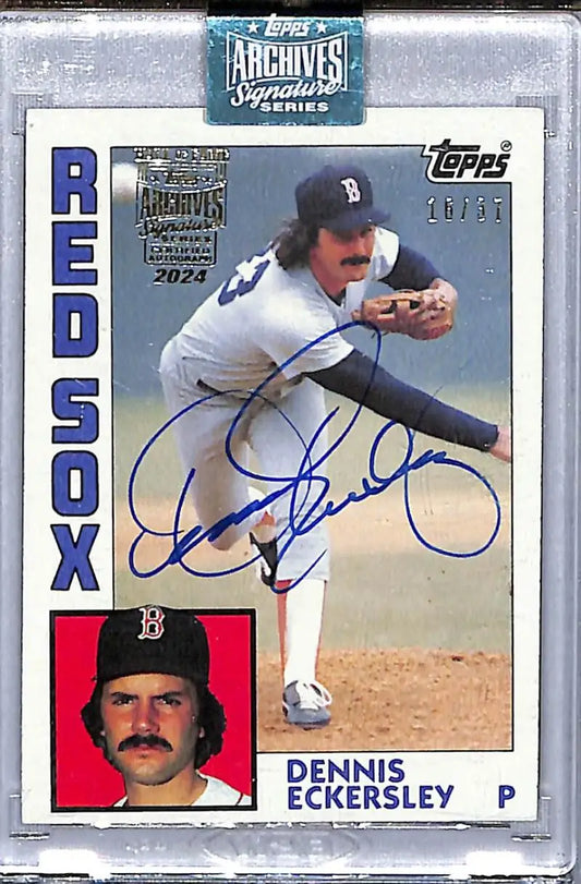 Signed Dennis Eckersley baseball card from 2024 Topps Archives Boston Red Sox collection