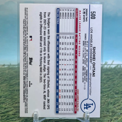 Shohei Ohtani baseball card from 2024 Topps Baseball Los Angeles Dodgers collection