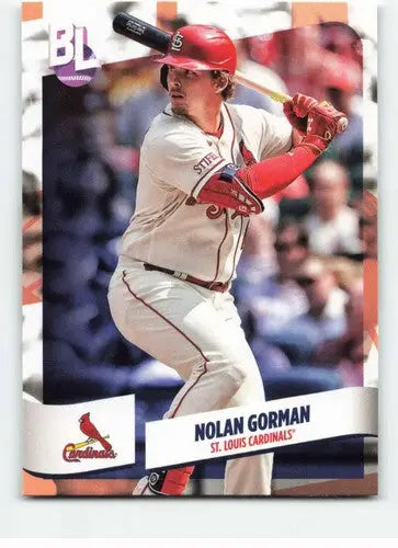 Original gloss of Nolan Gorman baseball trading card from Topps Big League 2024