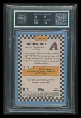 Graded Corbin Carroll baseball card from 2024 Topps Big League collection