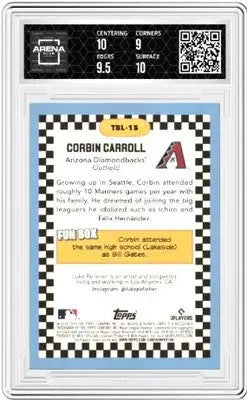 Graded Corbin Carroll baseball card from 2024 Topps Big League, league Corbin Carroll collectible