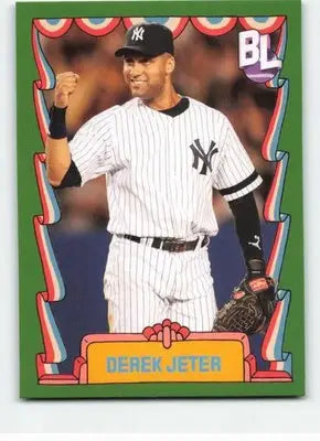 Original gloss Derek Jeter baseball card with green border from Topps Big League Big series
